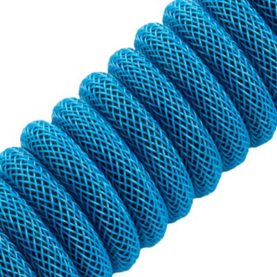 cablemod classic coiled keyboard cable micro usb a usb type a, spectrum blue 150cm