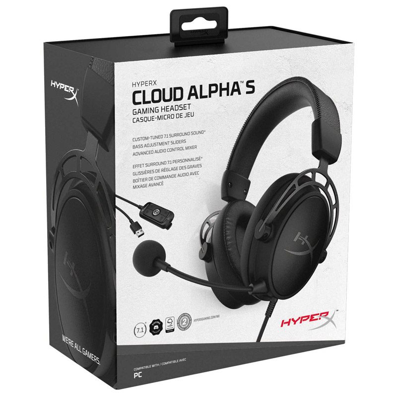 hp hyperx cloud alpha s 71 gaming headset nero