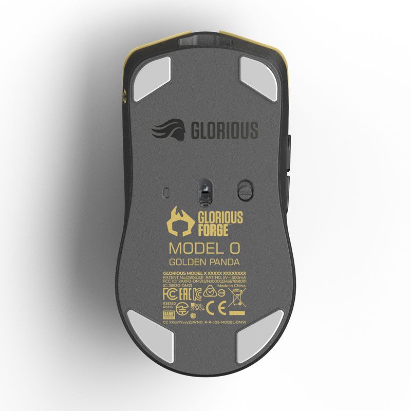 glorious model o pro wireless gaming mouse golden panda forge
