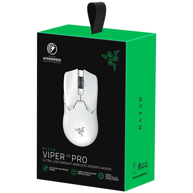 razer viper v2 pro gaming mouse bianco