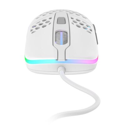 xtrfy m42 wireless gaming mouse, rgb bianco