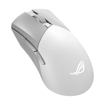 asus rog gladius iii wireless aimpoint gaming mouse bianco