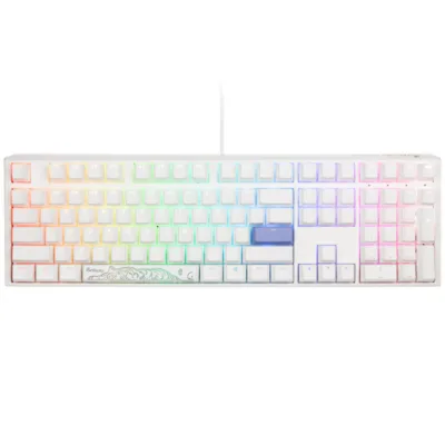 ducky one 3 classic pure white tastiera gaming rgb led mx blue us 1